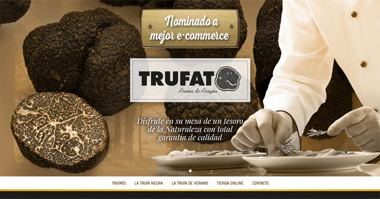 Trufato, web candidata a mejor e-commerce Premios Ara´gon en la Red